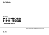 Yamaha HTR-4066 HTR-4066 / HTR-5066 Owners Manual