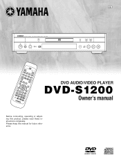 Yamaha DVD-S1200 Owner's Manual