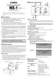Yamaha NE-1 NE-1 Owners Manual