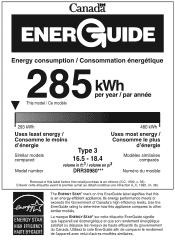 Dacor DRR30 Energy Guide - Canada