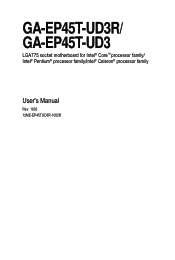 Gigabyte GA-EP45T-UD3R Manual