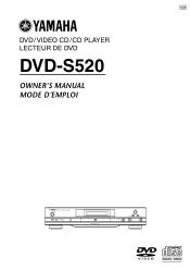 Yamaha DVD-S520 Owner's Manual