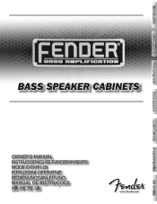 Fender Pro Rumble Owner Manual