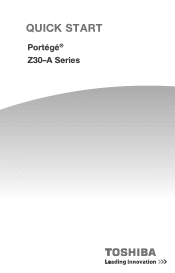 Toshiba Portege Z30 PT243A-02E02X Portege Z30-A Serie Windows 8.1 Quick Start Guide