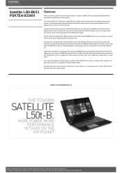 Toshiba Satellite L50 PSKTEA Detailed Specs for Satellite L50 PSKTEA-033001 AU/NZ; English