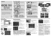 Canon EOS 70D Quick Reference Guide