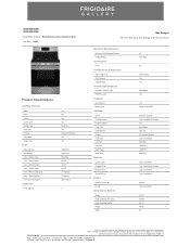 Frigidaire GCRG3038AF Product Specifications Sheet