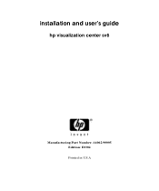 HP J Class 3 HP Visualization Center sv6 - Installation and User's Guide and Warranty Statement (a6062-90005)