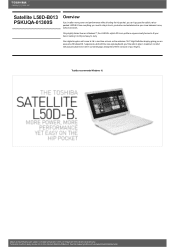 Toshiba Satellite L50 PSKUQA-01300S Detailed Specs for Satellite L50 PSKUQA-01300S AU/NZ; English