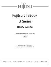 Fujitsu U820 U820 BIOS Guide