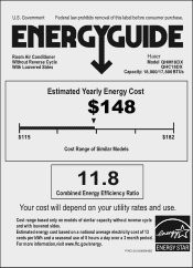 Haier QHC18DX Energy Guide