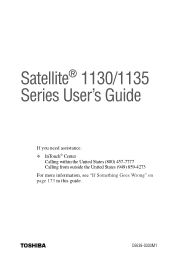 Toshiba 1135-S1553 Satellite 1130/1135 Users Guide