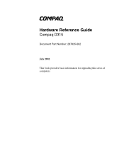HP D315 Hardware Reference Guide -- Compaq D315