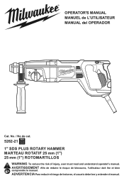 Milwaukee Tool 1inch SDS Plus Rotary Hammer Kit Operators Manual