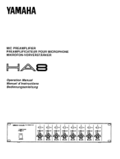 Yamaha HA8 Owner's Manual (image)
