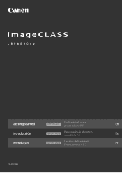 Canon imageCLASS LBP6230dw Getting Started Guide