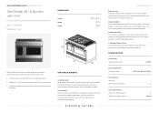 Fisher and Paykel RGV2-486GL-N_N Quick Reference guide