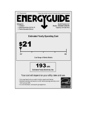 Avanti CK3616 Energy Guide Label