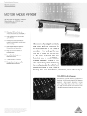 Behringer MOTOR FADER MF100T Product Information Document