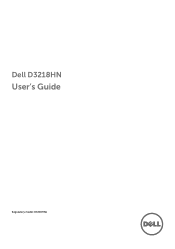 Dell D3218HN Monitor - User Guide