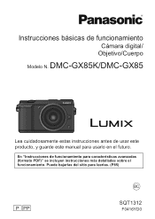 Panasonic LUMIX GX85 Basic Operating Manual Spanish