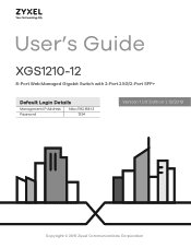 ZyXEL XGS1210-12 User Guide