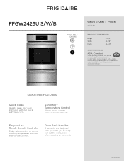 Frigidaire FFGW2426UW Product Specifications Sheet