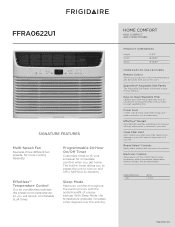 Frigidaire FFRA0622U1 Product Specifications Sheet
