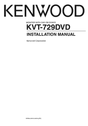 Kenwood KVT-729DVD User Manual 1