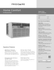 Frigidaire FFRE2533S2 Product Specifications Sheet