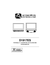 Audiovox D1917ES User Manual