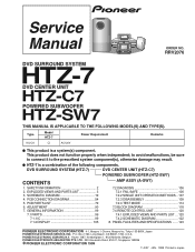 Pioneer HTZ-7 VisionPlus Service Manual