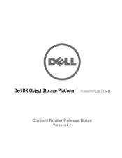 Dell DX6000 DX Content Router Release Notes