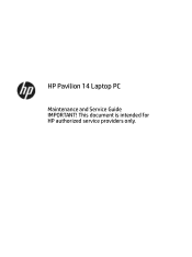HP Pavilion 14-bk100 Maintenance and Service Guide