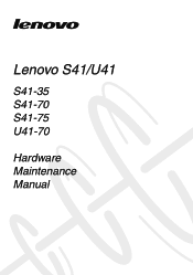 Lenovo S41-70 Laptop Hardware Maintenance Manual - Lenovo S41-70, U41-70
