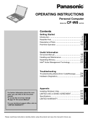Panasonic CF-W8EWEZZAM User Manual