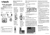 Vtech DS6121 Quick Start Guide (DS6121-3 Quick Start Guide)