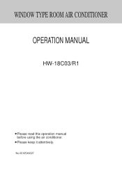 Haier HW-18C03 User Manual