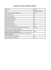 Zanussi ZHT611W Product information sheet