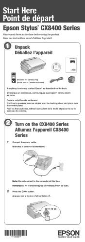 Epson CX8400 Start Here