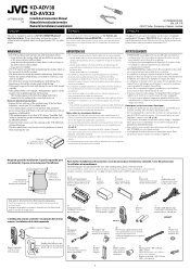 JVC KD AVX33 Installation Manual
