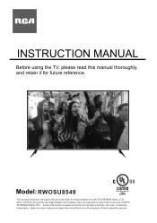 RCA RWOSU8549 English Manual