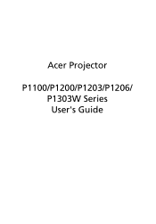 Acer P1200 User Manual
