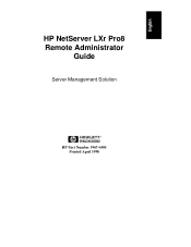 HP D5970A HP Netserver LXr Pro8 Remote Administrator Guide