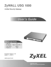 ZyXEL ZyWALL USG 1000 User Guide