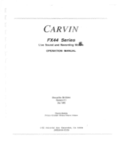 Carvin FX2444 Instruction Manual