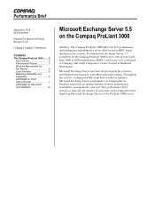 Compaq ProLiant 3000 Microsoft Exchange Server 5.5 on the Compaq ProLiant 3000