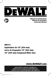 Dewalt DW714-BR Instruction Manual