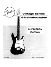 Fender 62 Vintage Stratocaster Owners Manual