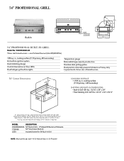 Viking VQGFS5541 Two-Page Specifications Sheet